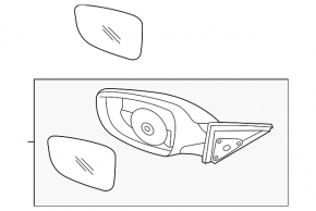 Left side mirror complete Hyundai Veloster 12-13
