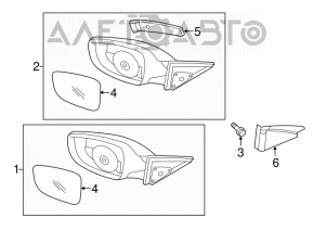 Left side mirror complete Hyundai Veloster 12-13