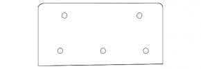 Front license plate area Audi A4 B9 17- non-factory holes