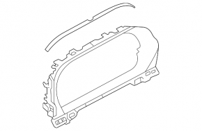 Instrument cluster frame Audi A3 22-26 black