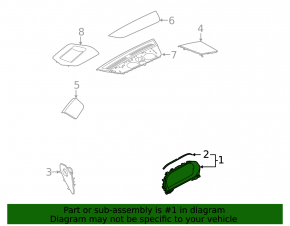 The instrument panel frame of the Audi A3 22-26 is black, scratches, the mount is broken
