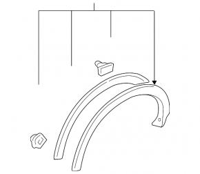 Rear right fender arch trim for Infiniti QX56 QX80 10-20