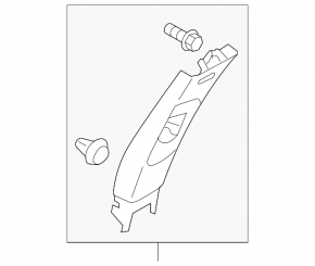 Subaru Outback 10-12 center pillar trim, upper left, gray