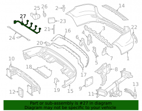 Wiring for the rear bumper of the Mercedes W166 ML 12-15 for parking sensors
