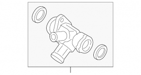 Cooling system flange Ford Ecosport 18-21 1.0T