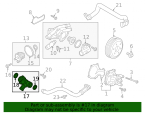 Cooling system flange Ford Ecosport 18-21 1.0T