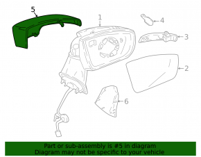 Right side mirror cover for Ford Ecosport 18-22
