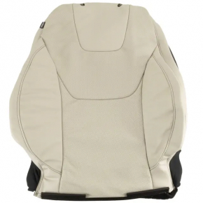 Ford Edge 15-24 passenger seat back upholstery, gray and black leather, perforated, heated, ventilated