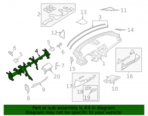 Under-torpedo pipe reinforcement Mazda 6 13-15 pre-rest, rusty