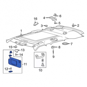 Left visor Ford Explorer 20 - beige