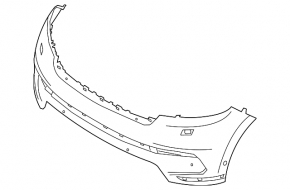 Bare front bumper for Land Rover Range Rover Velar 18-20 with parking sensors and without Park Assist