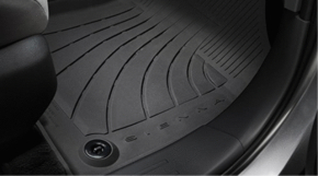 Set of floor mats for Toyota Sienna 21-25 rubber black for 8 seats