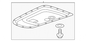 Mitsubishi Outlander 22-25 2.5" automatic transmission oil pan with dents and scratches