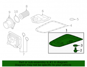 Mitsubishi Outlander 22-25 2.5" automatic transmission oil pan with dents and scratches