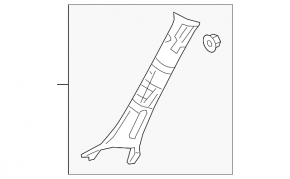 Volvo XC60 18-26 grey upper right front pillar trim