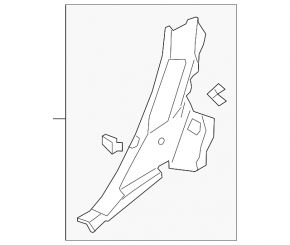 Lower left rear pillar trim for Audi Q7 16-19, gray, for cleaning