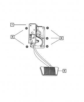 Jeep Compass 11-16 Brake Pedal