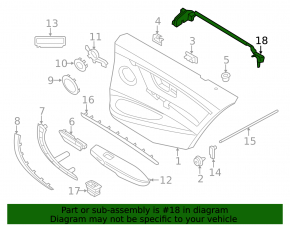 Glass seal inner rear right BMW 4 F36 15-20 Gran Coupe