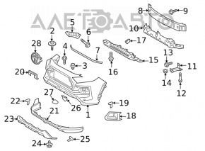 Front bumper absorber lower Toyota Rav4 19- dented