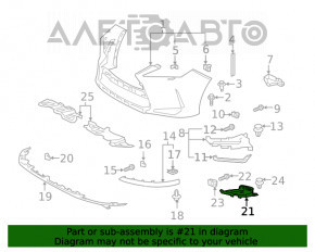 Front bumper side grille left Lexus RX450h 20-22