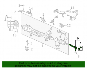 Right tie rod end for Acura RLX 13-20