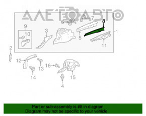 Left fender apron outer panel for Toyota Highlander 14-19