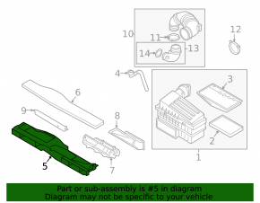 Air intake lower part Audi A3 22-26