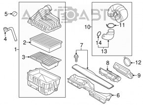 Air intake lower part Audi A3 22-26