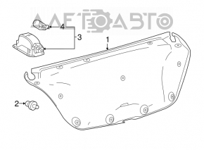 Toyota Camry v70 18-24 trunk lid trim, black, US finish