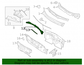 Front strut bar Nissan Maxima A36 16-23