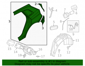 Quarter wing rear left Audi Q5 80A 20-24 PHEV