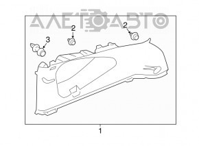 Rear pillar trim right Honda CRV 17-22 gray