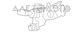 Left steering column switch for Lexus IS250 IS300 IS350 06-13 under fog lights