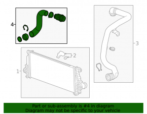 Intercooler pipe right GMC Terrain 18- LYX, LSD