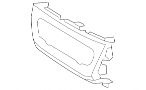 Kia Optima 16-18 climate control panel trim, black, scratches