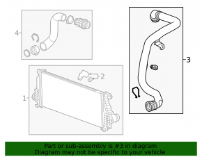 Left intercooler pipe for Chevrolet Malibu 16-23 1.5T