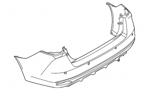 Bare rear bumper for Nissan Versa 20-23