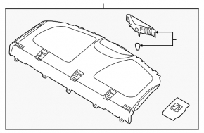 Rear shelf Hyundai Elantra UD 11-16