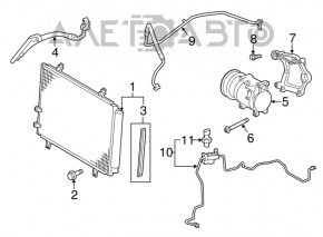 Toyota Camry V50 12-14 Air Conditioning Condenser Compressor Tube