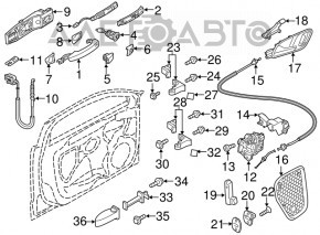 Door panel inner front right Audi A3 8V 15-20 4d, 5d