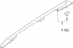 Left longitudinal roof rail for Subaru Forester 25-26
