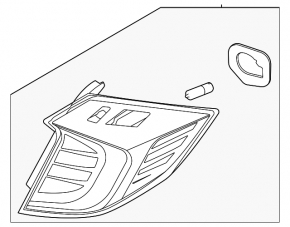 Light outer wing right Hyundai Sonata 20-22 halogen