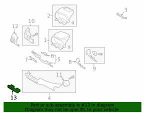 Air duct front panel central Hyundai Kona 18-23