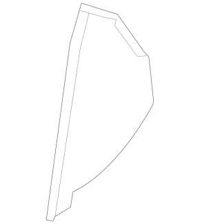 Front panel trim side left Mercedes GLS-class X166 13-19 black