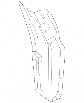 Side lower right trunk door trim Mercedes GLS-class X166 13-19 on the body, crack
