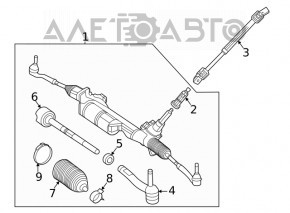 Steering cardan shaft Mercedes W167 GLE 350 450 20-23