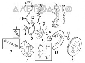 Front left hub Ford Transit Connect MK2 13-18