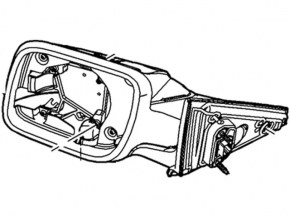 Left side mirror complete Ford Explorer 11-19 prerest 13 pin turn signal, heating, backlight