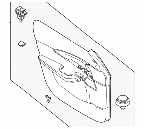 Door trim card front right Mazda CX-30 20- leather dark blue, Bose
