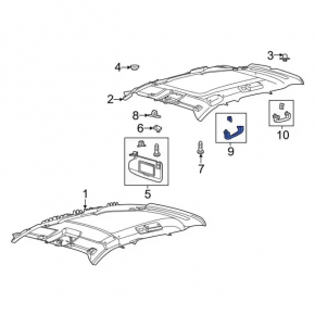 Front right ceiling handle for Ford Escape MK4 20-22 gray